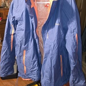 Columbia Vibrant Blue Jacket with Orange Highlights